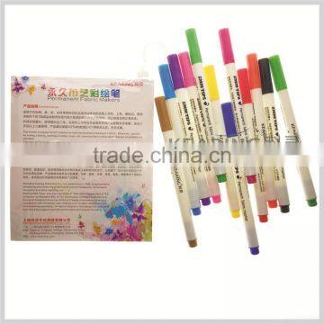 individual package12 pcs/set 1.0mm Nibs Fancy Waterproof Fabric Permanent Marker Pen#FM112