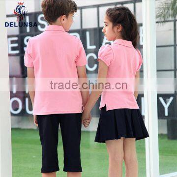 New Design Pink Color Cotton Polo Shirt For Students Wear photo-3