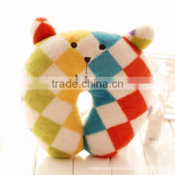 pp cotton filled with super soft cover travel pillow neck wholesale
