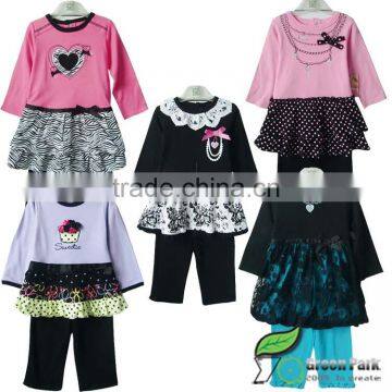 2015 latest girls clothing sets baby korea boutique clothes kids outfits