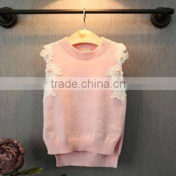 2016 Fashion Low Price Flower Low MOQ Sweater Standing Neck Japan Children Clothing photo-2