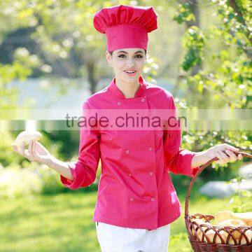 Chinese Factory Wholesale Female Chef Jacket Short/Long Sleeve Restaurant Hotel Chef Coverall Uniform Work Clothes photo-5