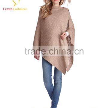 Winter Fashion Women Cashmere Knitted Cable Poncho photo-2