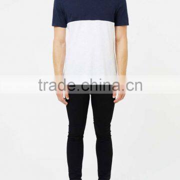 Wholesale Custom Navy Blue and White Mens T-shirts 100% Cotton t Shirts photo-5