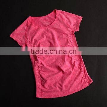 Plain O Neck Wholesale Short Sleeve Cheap High Quality Women Sport T Shirt photo-2