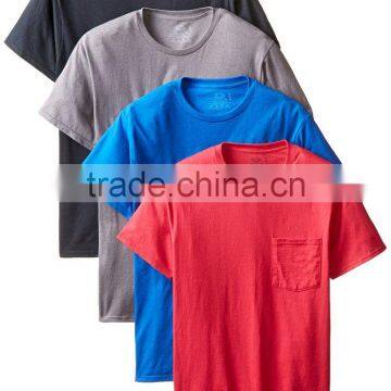 Men's 4-Pack Pocket Crew-Neck T-Shirt - Colors black grey blue red