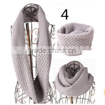 New Arrival Different Color Choice Fashion Design High Quality Acrylics Material Solid Infinity Hijab Scarf for Ladies photo-6