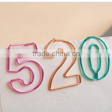 Multi Color Planner Paper Clip Stainless Steel Plating Figure Shape Paper Clip photo-4