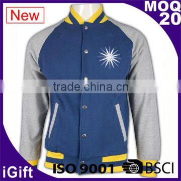 BSCI high quality leaver pro satin college baseball winter jackets