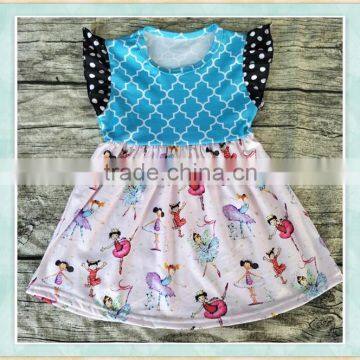 Wholesale second hand clothes baby dancing girl pattern cocktail night dress