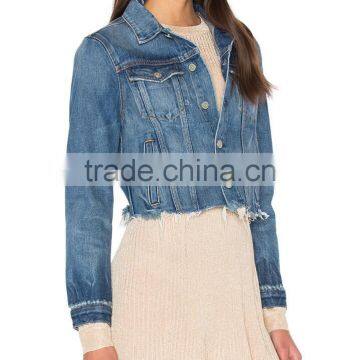 Soft Light Weight Korean Design Fashion Clothes Slim Short Denim Jacket