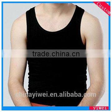 Black blank bodybuilding tank top man stringer tank top custom OEM