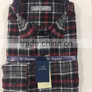 China Suppliers Fashion Custom Man Long Sleeve Plaid Shirt Wholesale Flannel Plaid Shirts for Men