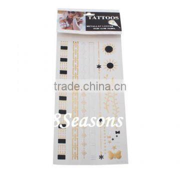 High Quality Sun&Branch Pattern Gilding Water Transfer Printing Waterproof Paper Temporary Tattoos Sticker photo-2