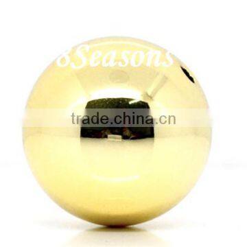 Gold Plated Acrylic Round Christmas Beads 20mm