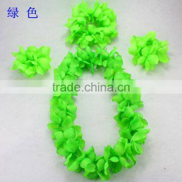 Colorful Hawaii Flower Garland Wreath Necklace Bracelet Headwear Sets photo-2