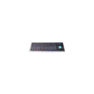 waterproof metal backlit PC keyboard with mechanical trackball