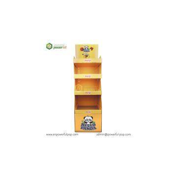 POS Floor Cardboard Display for Potato Chips Snacks