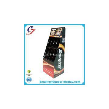 Electrical battery flooring cardboard display stand for promotional sale