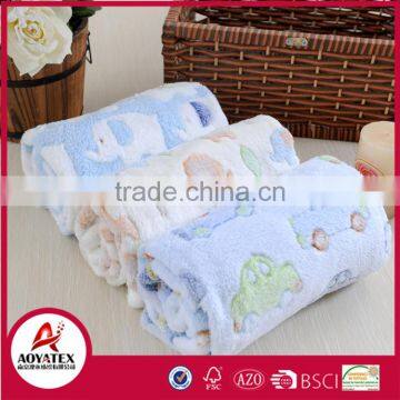 100% polyester super soft cartoon printed and Jacquard baby blanket