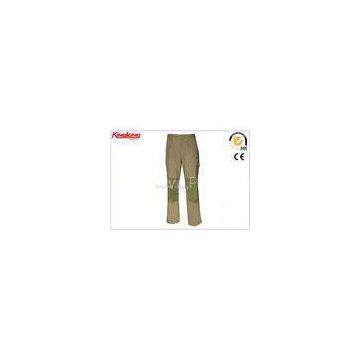 Khaki / Beige Heavy Duty Cargo Work Trousers Work Pants With Knee Pads