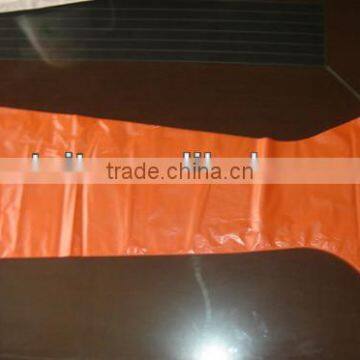 disposable orange plastic PE long veterinary glove