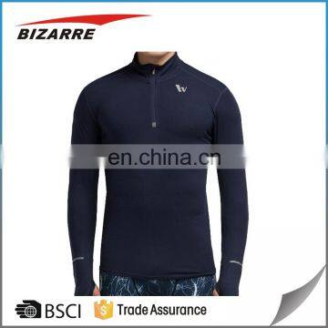 Wholesale zip Men's Clothing Gym Sport Wear Tight Men's t shirts Custom subliamtion Print Men's round neck t shirts