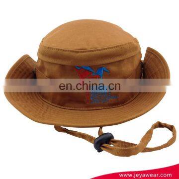 Through UPF30+ test wide brim folding florida cowboy hat yellow bucket hat with adjustable string