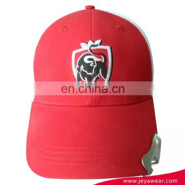 China High quality Fashion Custom Applique Embroidery Bottle Opener Baseball Cap