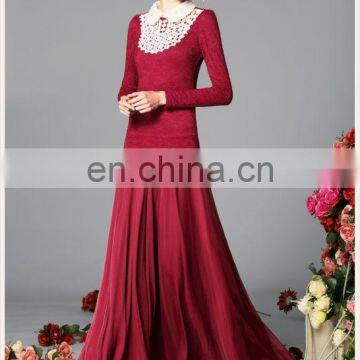 2014 latest chiffon maxi long skirt design in solid