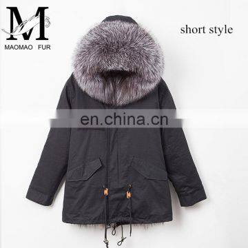 Hot Sales Winter's Fox Fur Lined Parka Germany Fur Coats With Removable Raccoon Fur Collar photo-6