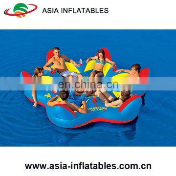 Inflatable Water Floating Island Water Lounge Island for sales