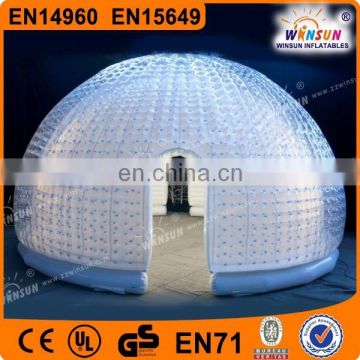 Giant inflatable clear transparent geodesic dome tent on sale