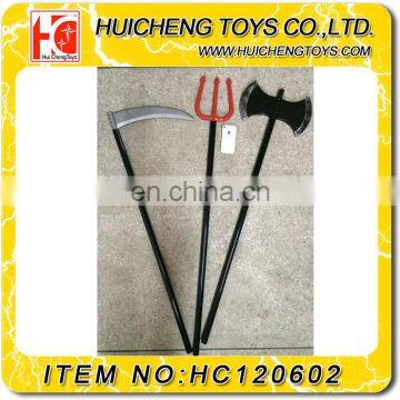 Halloween supplies props ghost demon activity triangular cross-sided ax ax sided plastic weapons Death Scythe EN71