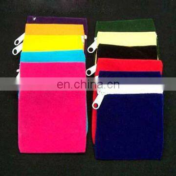 velvet pouch with zipper many colors pouches