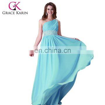 Grace Karin Women's Fashion Formal Long Dresses Evening Pink and Blue Chiffon A-line Evening Dress CL3410-2#