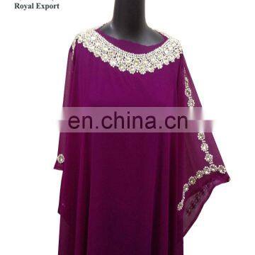 Most fashionable dress high quality moroccan beaded Jalabia kaftan