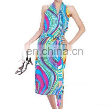 Printed Cotton Halter dress