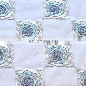 Light Blue Rose Lace Fabric