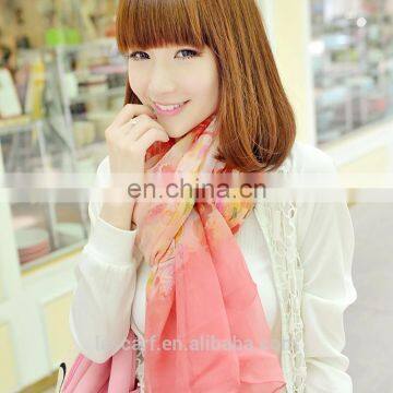 2015 100% silk muffler kerchief elegant scarf shawl pink jiaxing