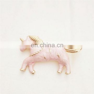 Top quality unicorn shaped fruit colors lapel badge pin