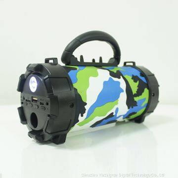 New Portable Round Speaker Amplifier Wireless Bluetooth Bazooka Speaker Earphone Karaoke Player photo-2