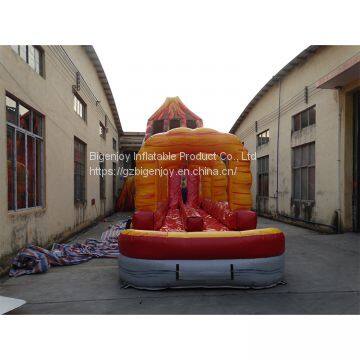 5006315- Commercial Amusement Park Giant Inflatable Volcano Water Slip Slide With Pool photo-3