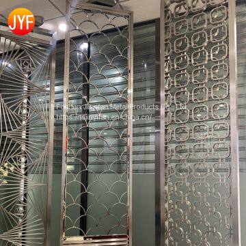 Foshan Factory Home Decoration Gold Finish Stainless Steel Room Divider Laser Cut Decorative Metal Screens photo-5