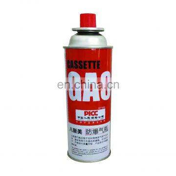 corrosion resistance  sun flame butane gas cartridge and disposable butane gas  made in china