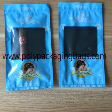 Transparent Window 72% Moisture Zipper Cigar Packaging Pouch photo-3