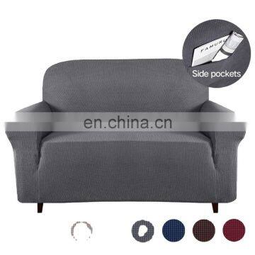 Textile Velvet Fabrics for Sofa Seat 2 Seater Elastic Sofa Cover