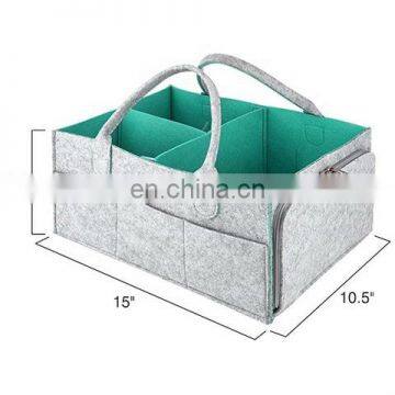 Hot Selling Soft Felt Baby Diaper Caddy Organizer photo-5