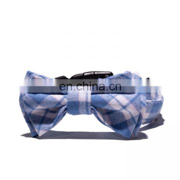 Wholesale pet accessories cotton plaid dog bow tie jacquard pet dog bow cat collar customize