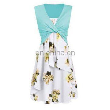 EBay Explosion Models Women's European and American New Fashion Printed Dress Vest Sling Two-piece Large Size Women's Clothing photo-5